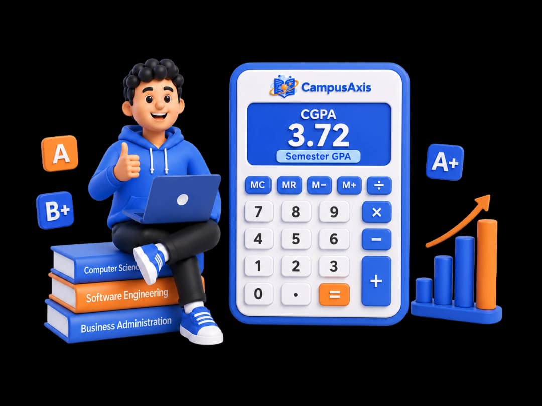 Cumulative GPA calculator with semester tracking illustration