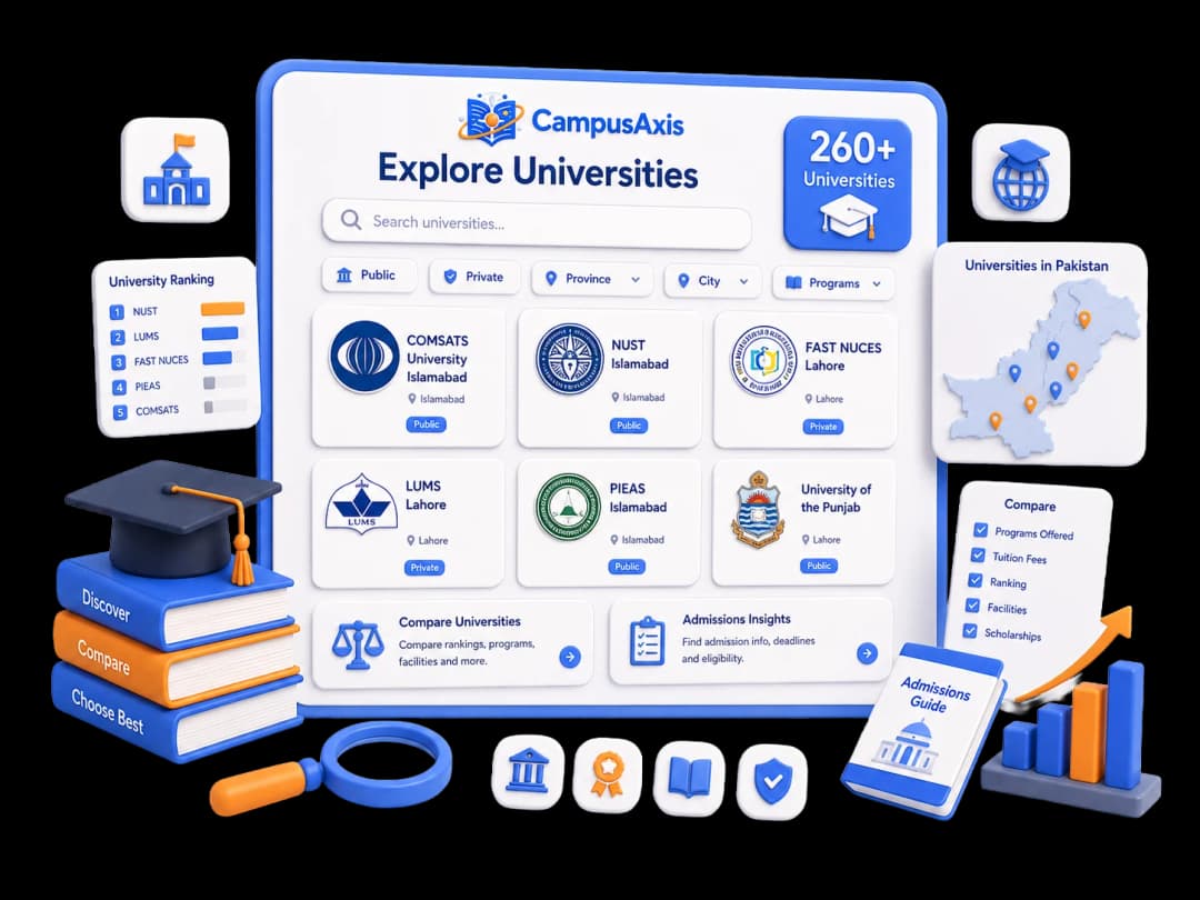 Pakistani universities directory with 260+ institutions listed